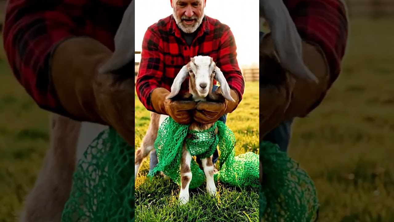 Rescuing A Baby Goat Stuck In A Net. #GoatRescue #BabyGoat #AnimalRescue #animals