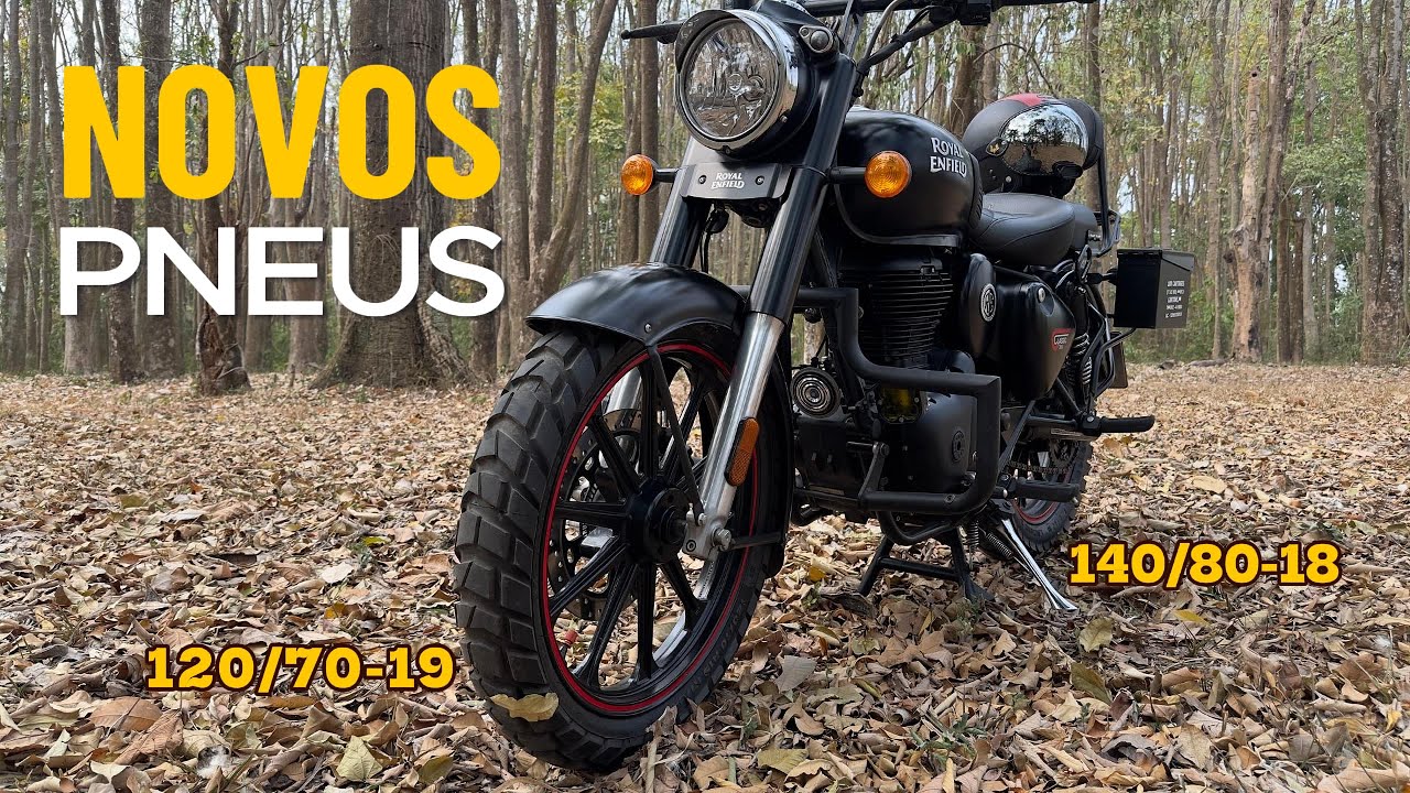 Pneus mais largos e cravudos na Royal Classic 350
