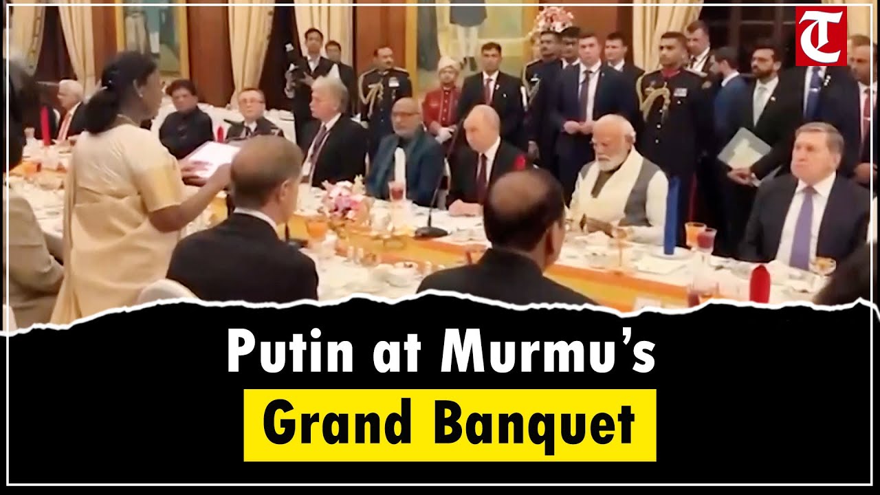 President Putin Attends Banquet Hosted by President Droupadi Murmu at Rashtrapati Bhavan in Delhi
