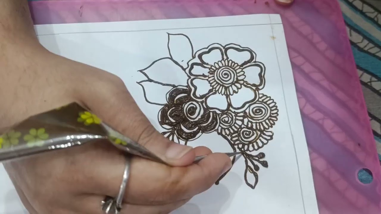 Simple patches work day9#part1  #shorts #trending#patchwork#floralseries#mehndiclasses#mehnddesign 