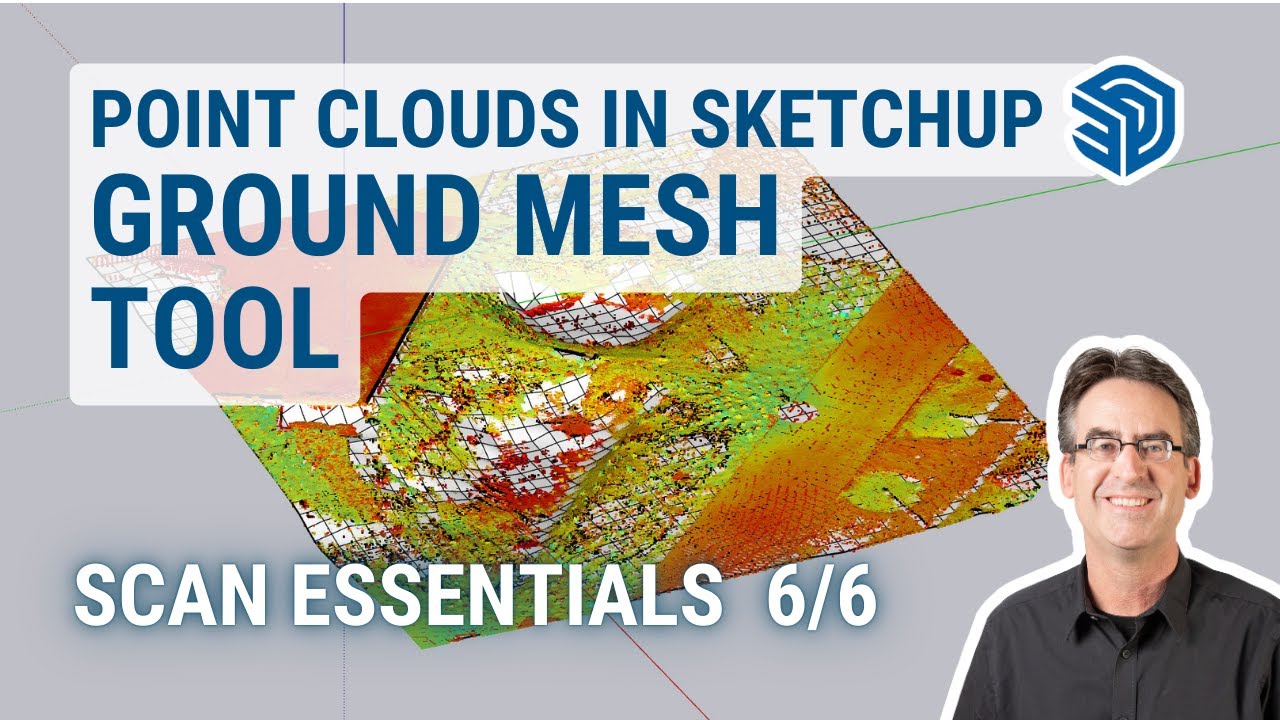 Облака точек в SketchUp: инструмент «Сетка земли» (Видео 6/6)