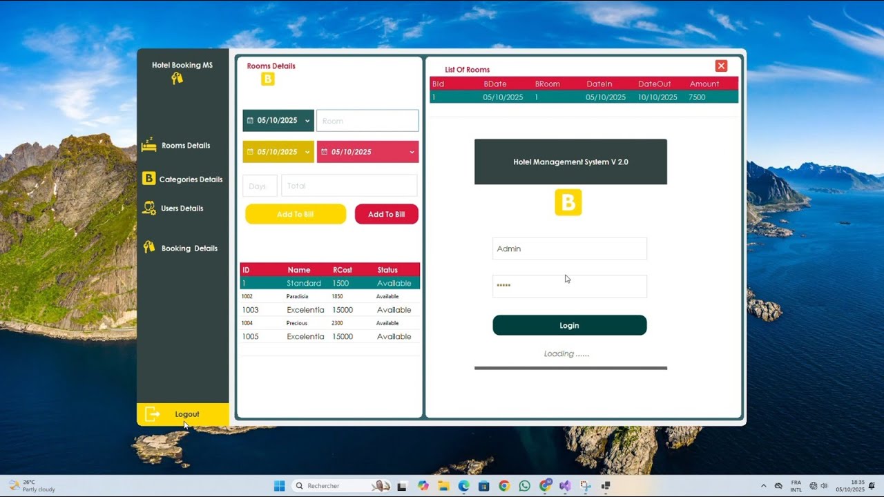 Hotel Management System Using C# and SQL Server With Source Code