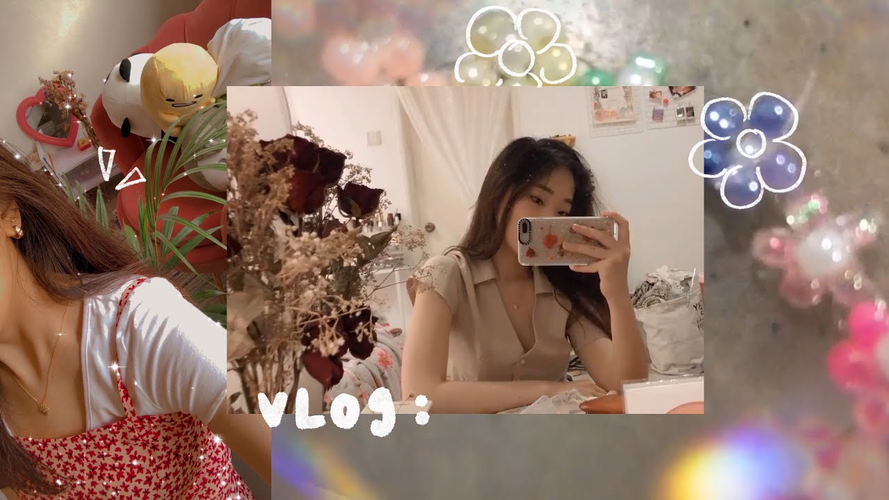 vlog • doing all the things i love | making bead bracelets, sewing, & new phone cases