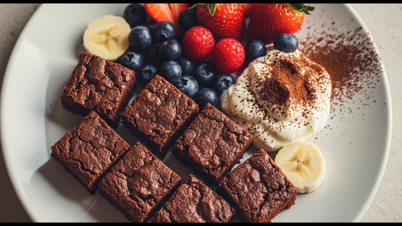 Шоколадный брауни БЕЗ муки и сахара �Всего 4 ингредиента — ПП десерт, который тает во рту