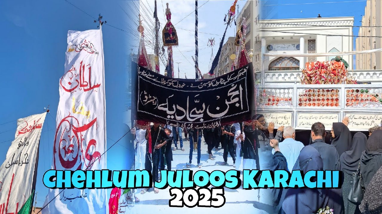 Arbaeen Chehlum Juloos 20th Safar ❤️ - Anjuman e Sajjadiyah - Zanjeer Zani - Shuja Ali - Vlog - 