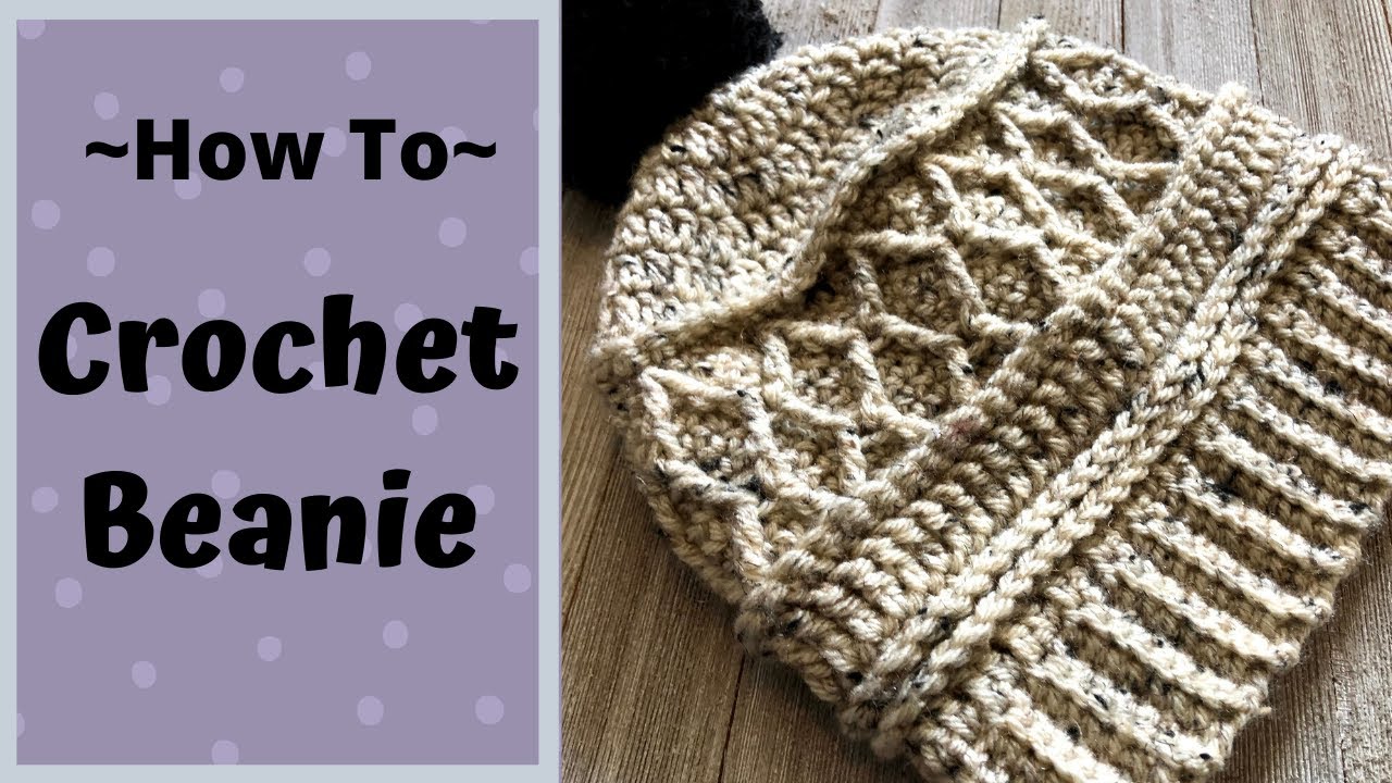 How To Crochet a Beanie For Intermediate Level Step-By-Step - The Paige Beanie