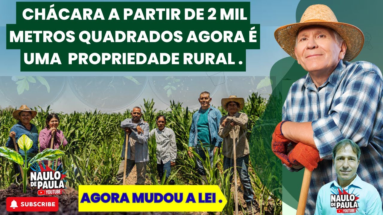 CHÁCARA A PARTIR DE 2 MIL METROS AGORA É PROPRIEDADE RURAL
