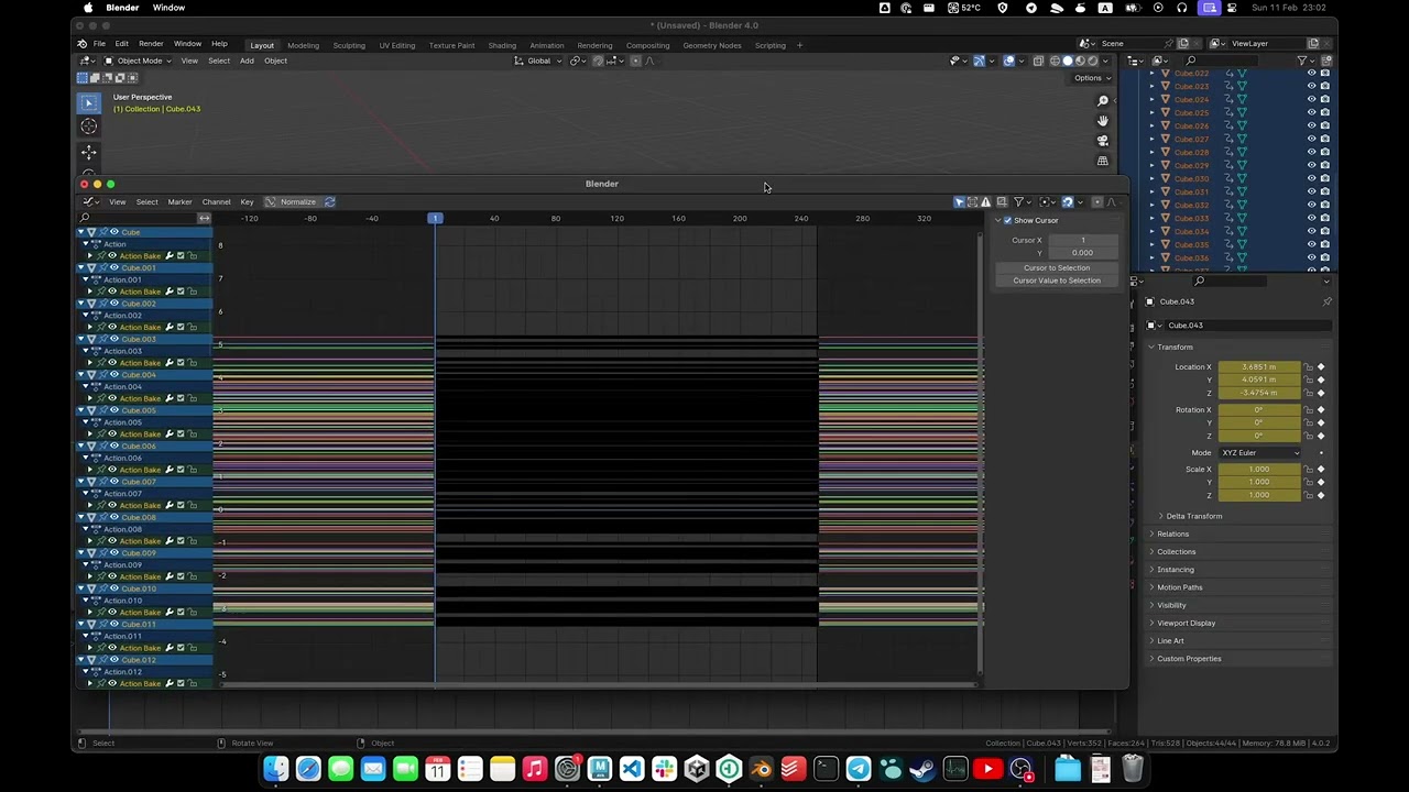 Apple M1 Pro - Graph editor - Maya vs Blender #apple #maya #animation #autodeskmaya #blender