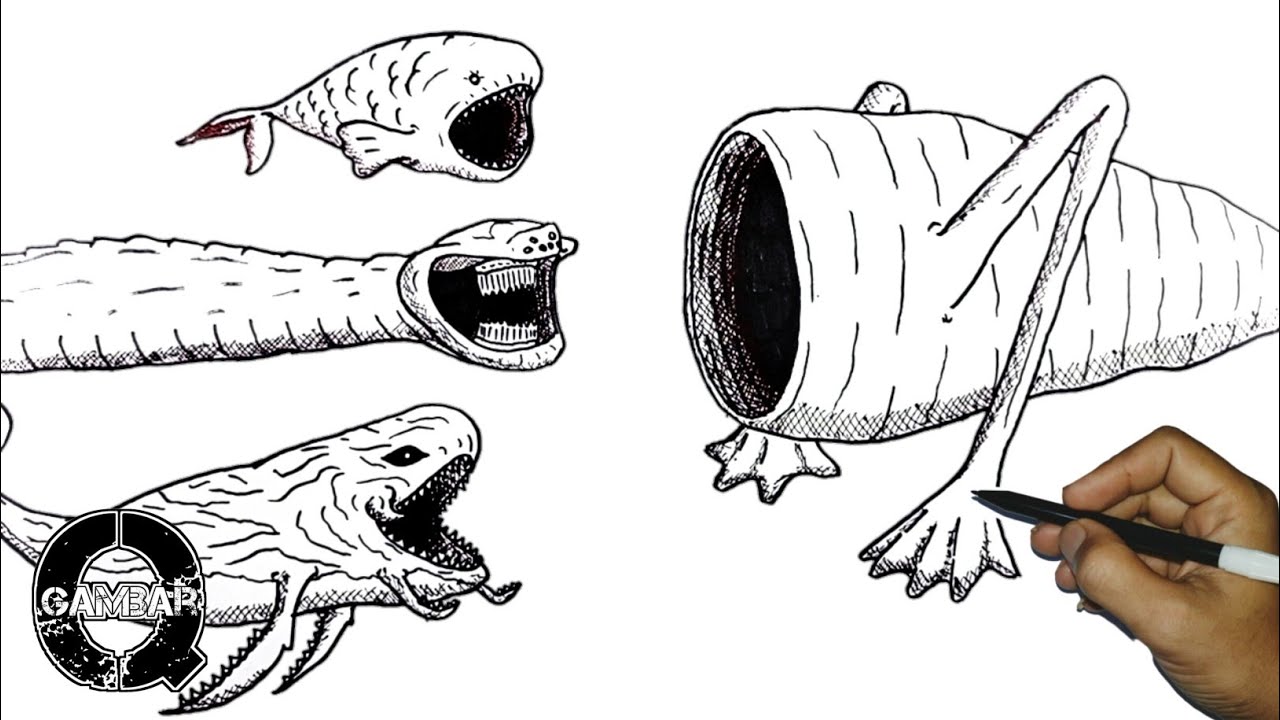 How to Draw Bloop vs El Gran Maja vs Julia Beast vs Sea Eater – Epic Sea Battle!
