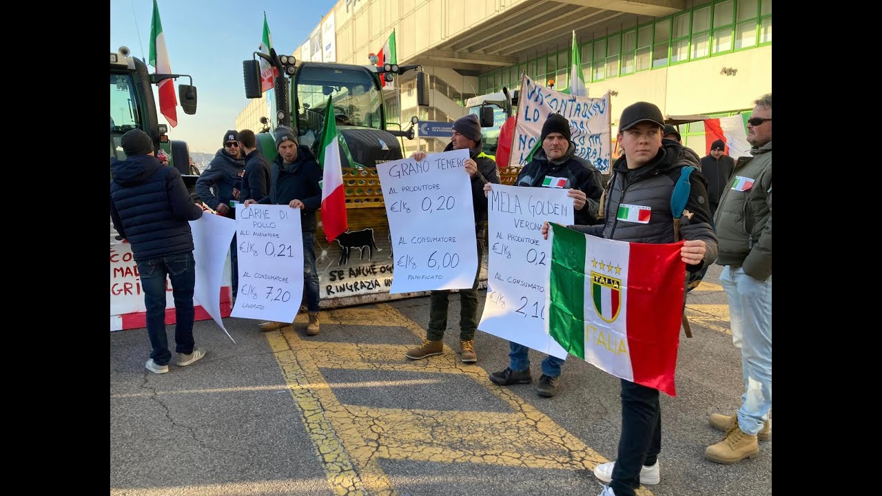 Trattori a Fieragricola: protesta degli agricoltori italiani. Dignità per  lavoro e Pac da rivedere