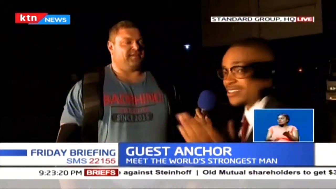 INCREDIBLE! 4-time World's Strongest Man pulls truck live on KTN Friday Briefing