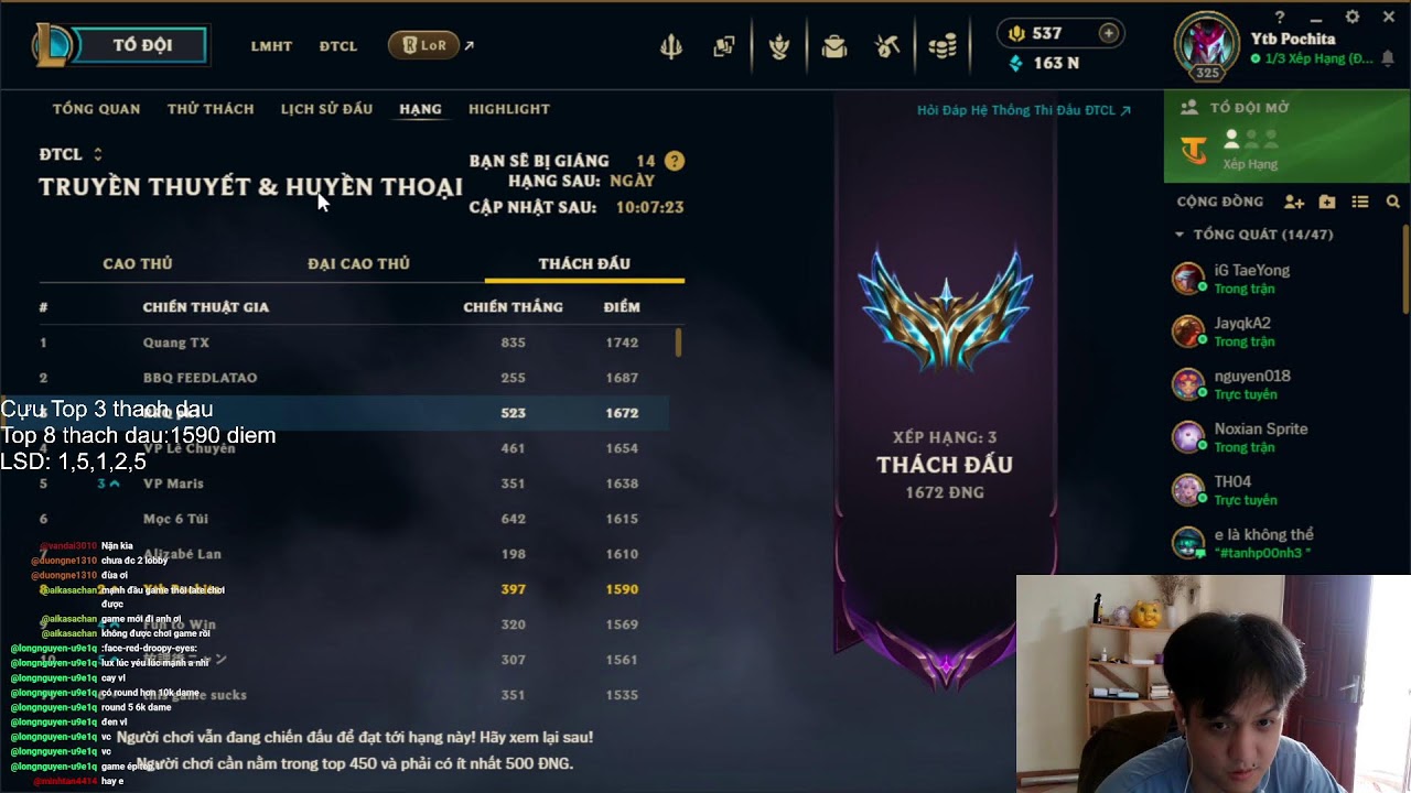 Top 8 thách đấu TFT, Flex 5vs5 cùng ae