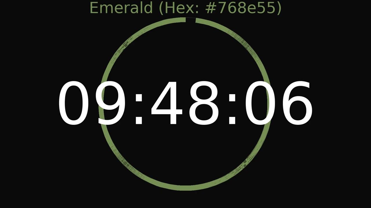 10 Hour Timer | Emerald Colour