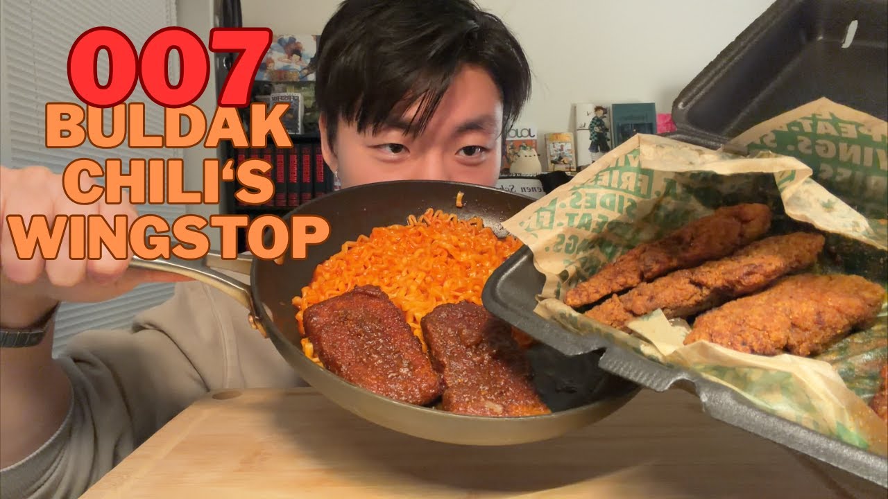 I couldn't decide what to eat, so I ate it all | Muk 007 - Buldak Chilis and Wingstop