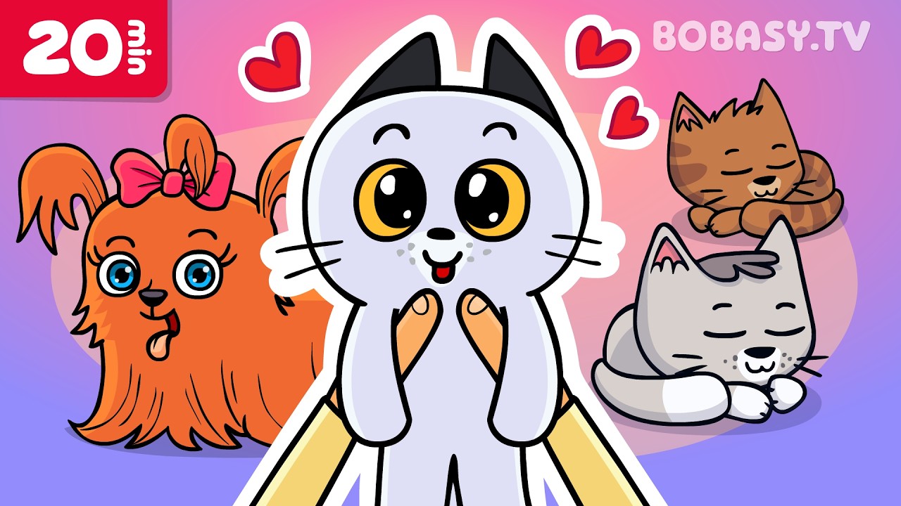 Kotek Puszek 🐱 | Piosenki dla dzieci 🎶 20 minut | Bobasy TV