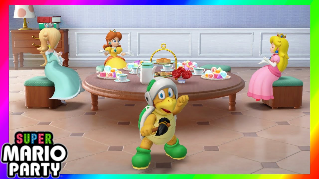 Super Mario Party Rosalina vs Daisy vs Hammer bro vs Peach All free for all Minigames