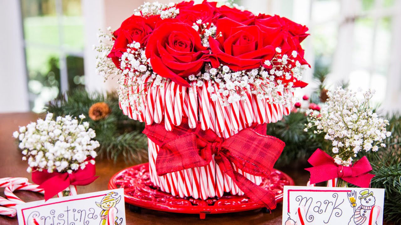 Cristina Ferrare's DIY Candy Cane Vase