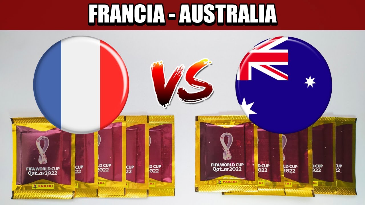 Simulacion de partido FRANCIA - AUSTRALIA | Album MUNDIAL QATAR 2022 Panini