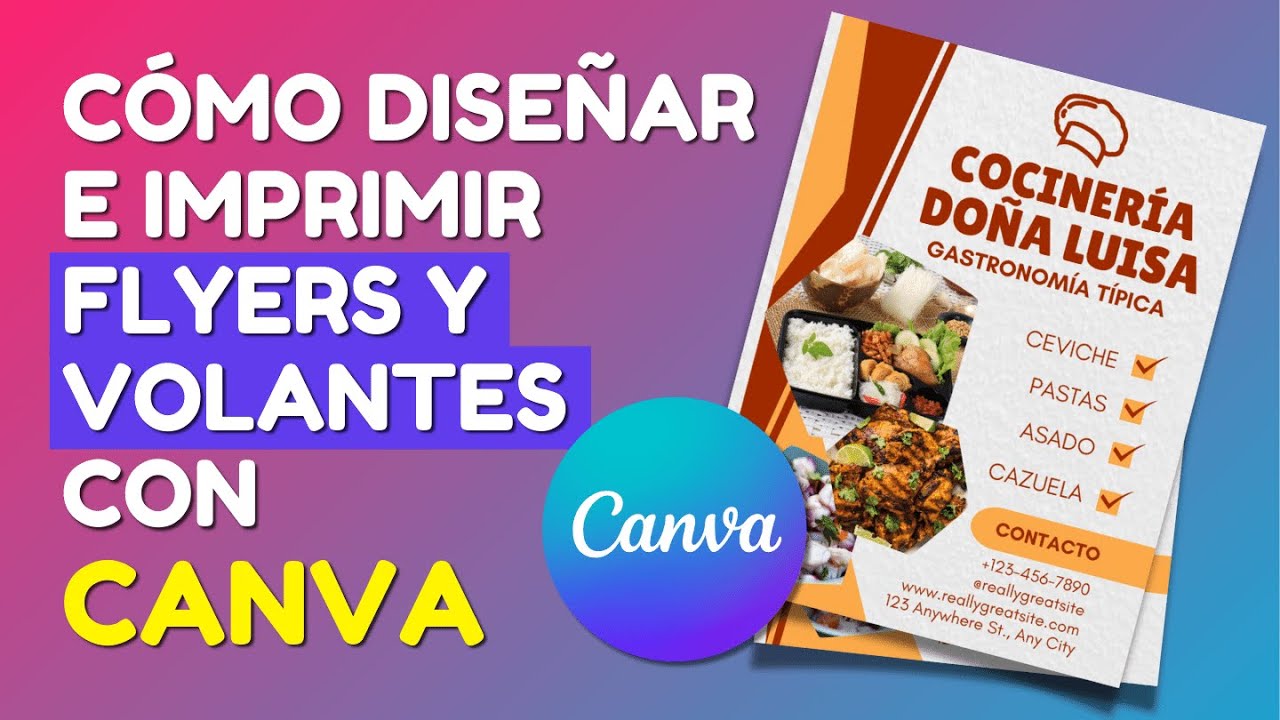 CURSO GRATIS: Como diseñar e imprimir un Flyer o Volante con Canva