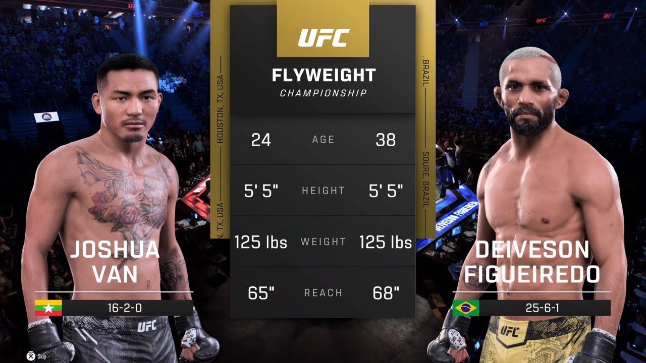 EA Sports UFC 5 Gameplay Joshua Van vs Deiveson Figueiredo
