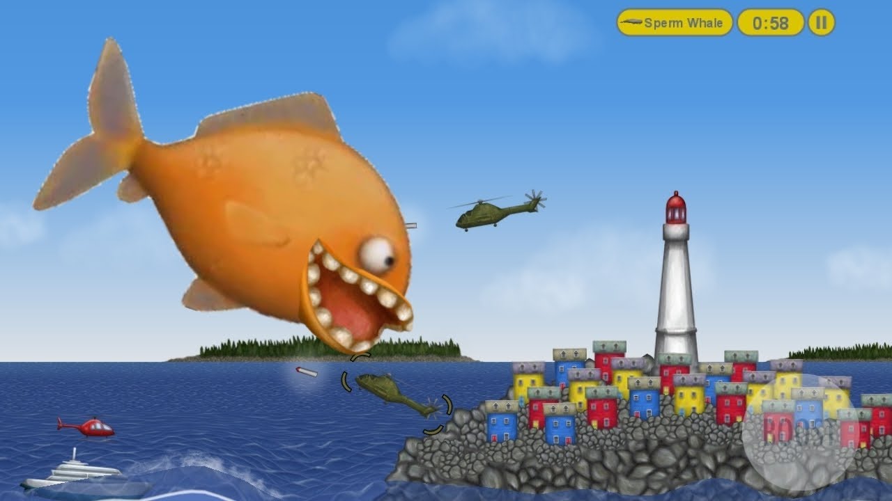 Рыбка стала монстром! Играю в игру Tasty blue. От Вовы