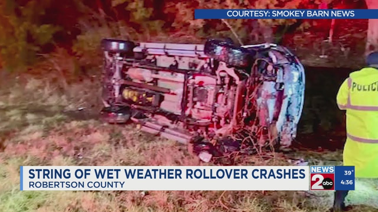 String of wet weather rollover crashes