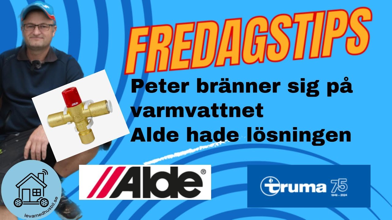 Peter tycker vattnet är för varmt i husbilen    Levamedhusbil