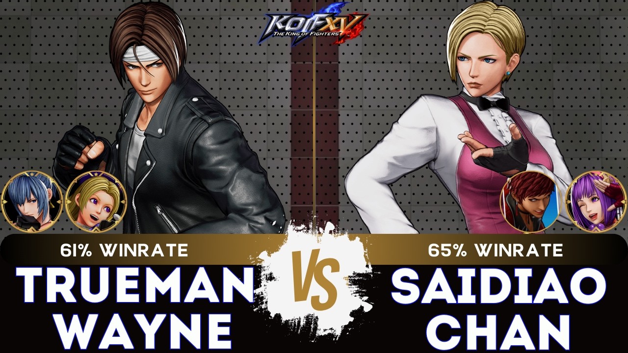 KOF XV ▰ TRUEMAN WAYNE (Kyo/Hinako/Leona) 🆚 SAIDIAOCHAN (King/Vice/Athena) 🎞️Replay Match - 3/26