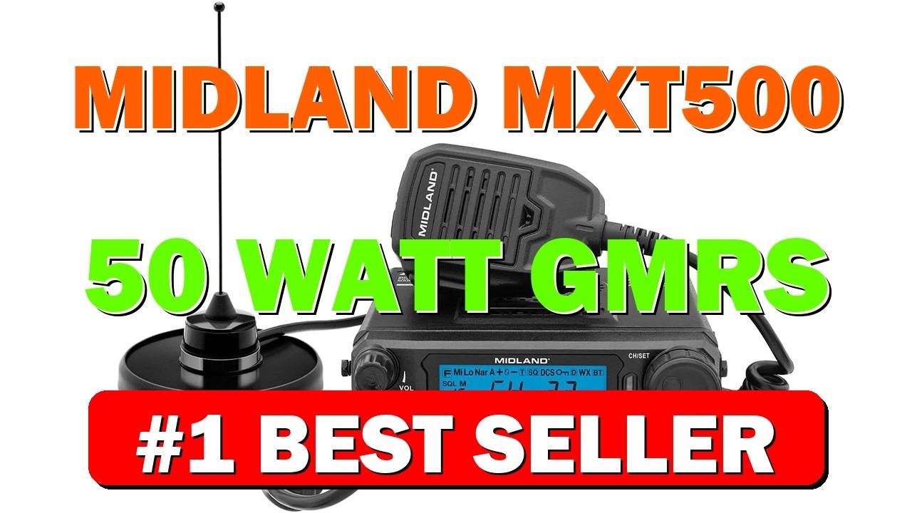 Мобильная радиостанция Midland MXT500 мощностью 50 Вт GMRS для ферм, ранчо, внедорожных поездок и...