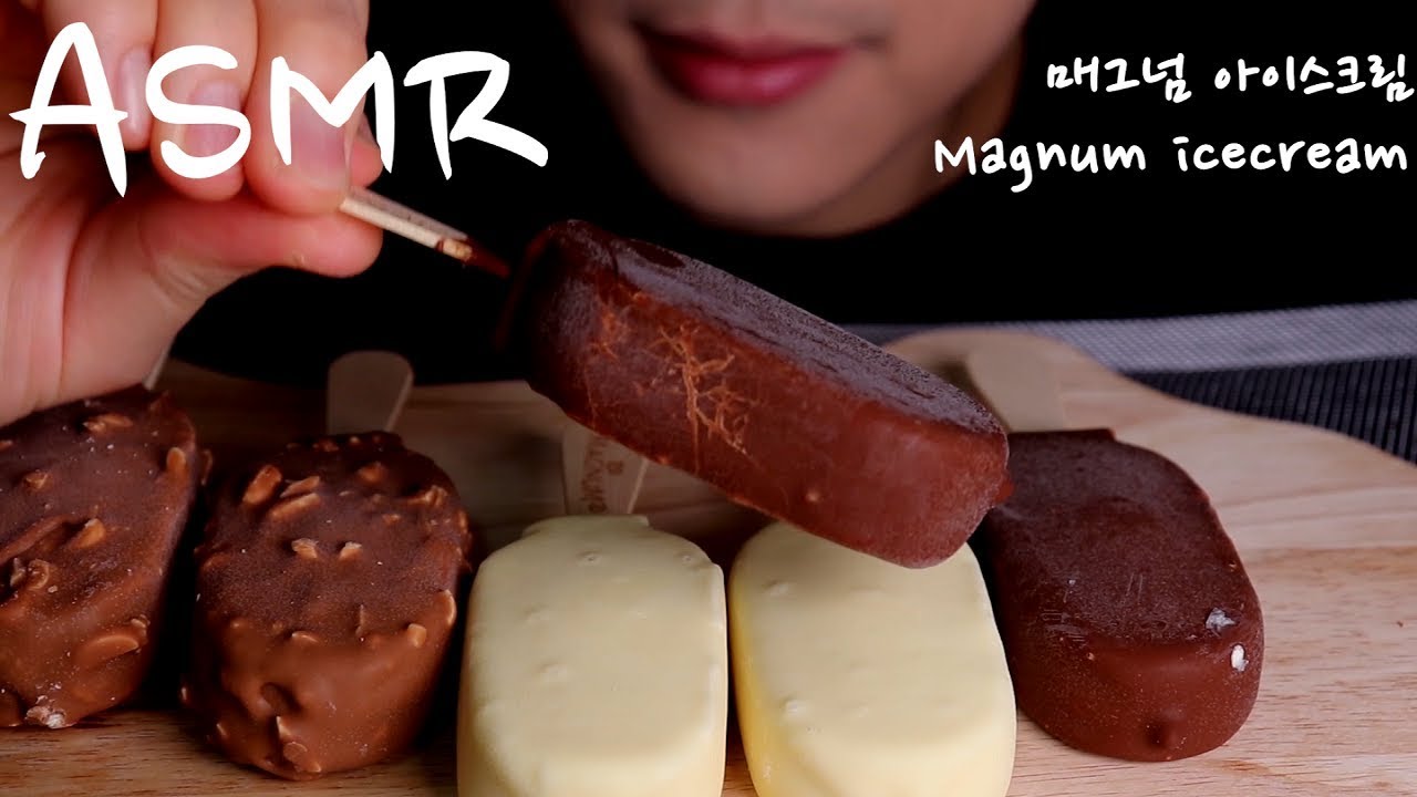 ASMR Magnum 매그넘 아이스크림 (eating sounds) No Talking [mukbang]