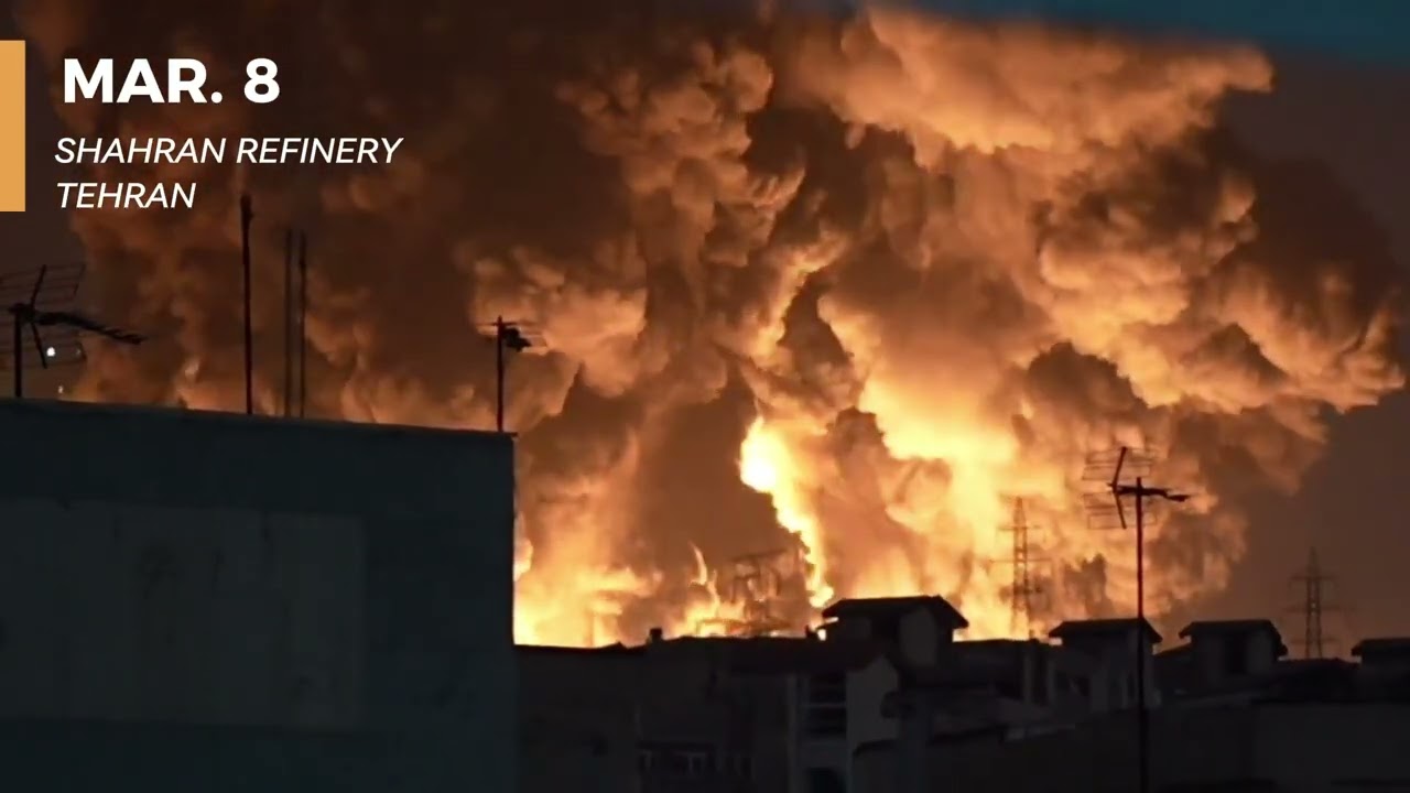 HUGE FLAMES ERUPT FROM TEHRAN&rsquo;S SHAHRAN OIL DEPOT AFTER ISRAELI STRIKES