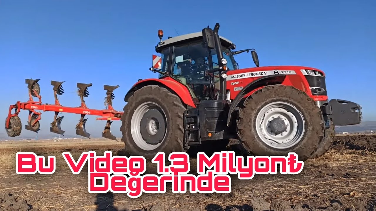 DEV TRAKTÖR MASSEY FERGUSON 7716S TARLAYI AĞLATTI.