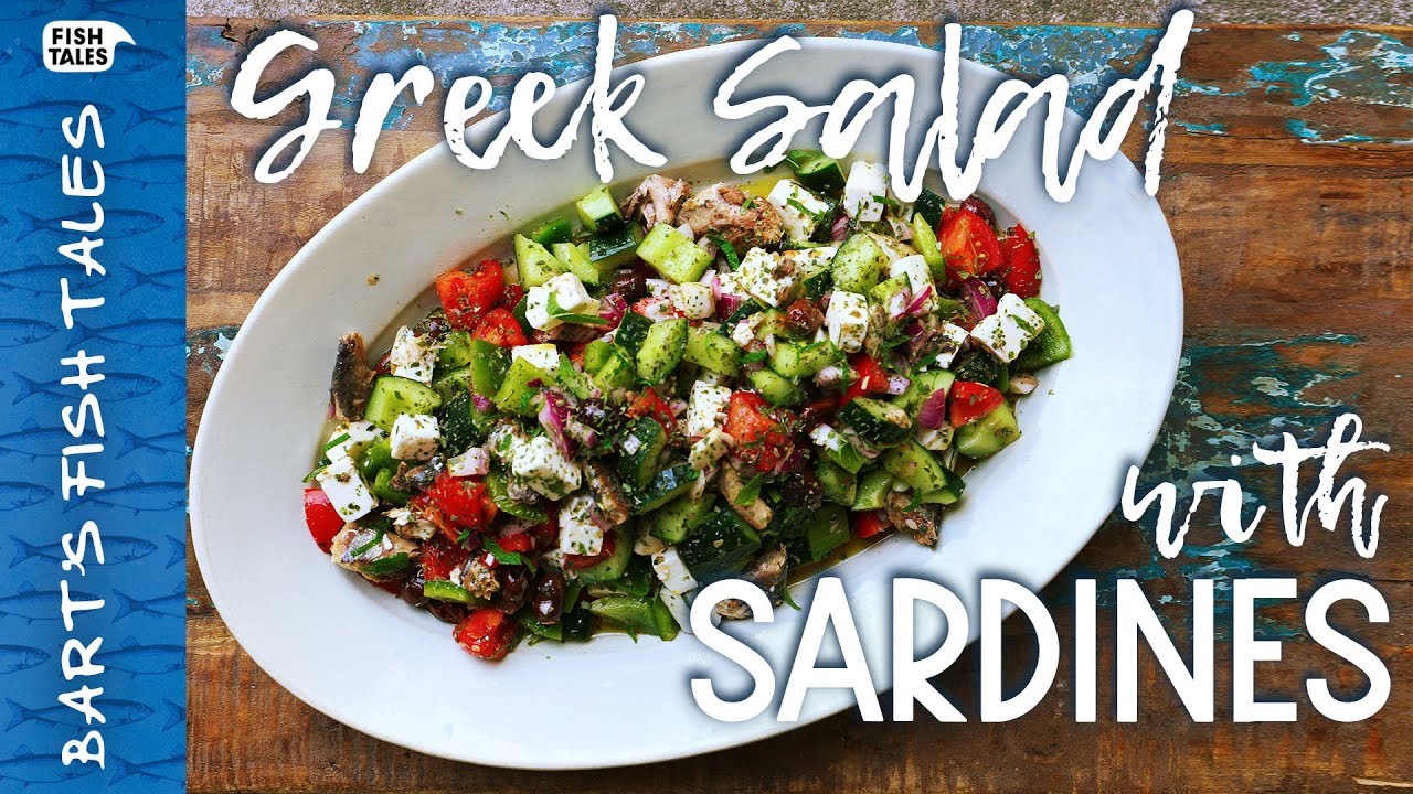 Easy Greek SARDINE salad | Bart van Olphen