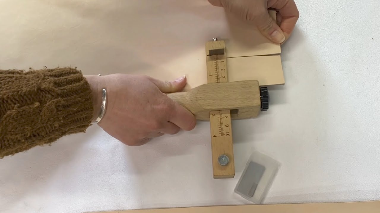 Leather Unlimited's Leather Strap Cutter - How to Use a Wooden Leather Strip Cutter