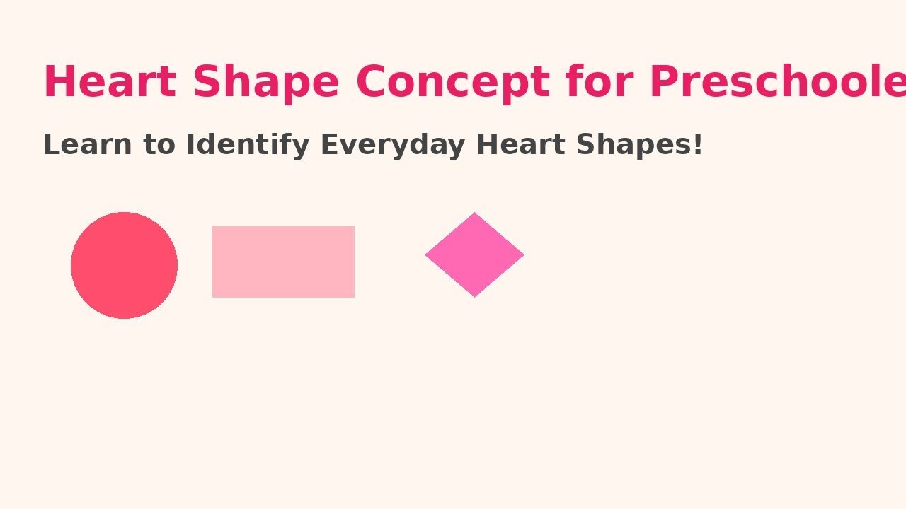 Heart Shape Concept for Preschoolers | Shape Recognition | Udayan Kidz Learning Video