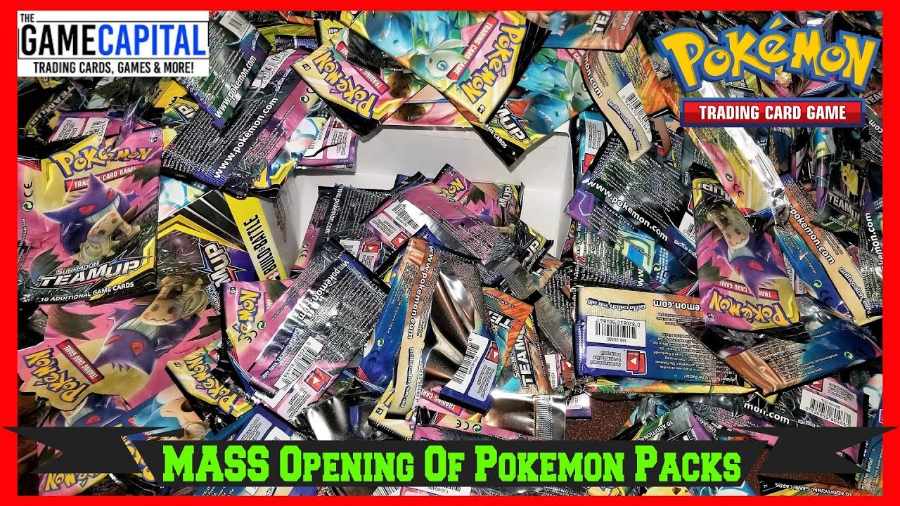 Opening 400 Packs of Pokemon Cards Sun & Moon Team Up - Great Pulls!
