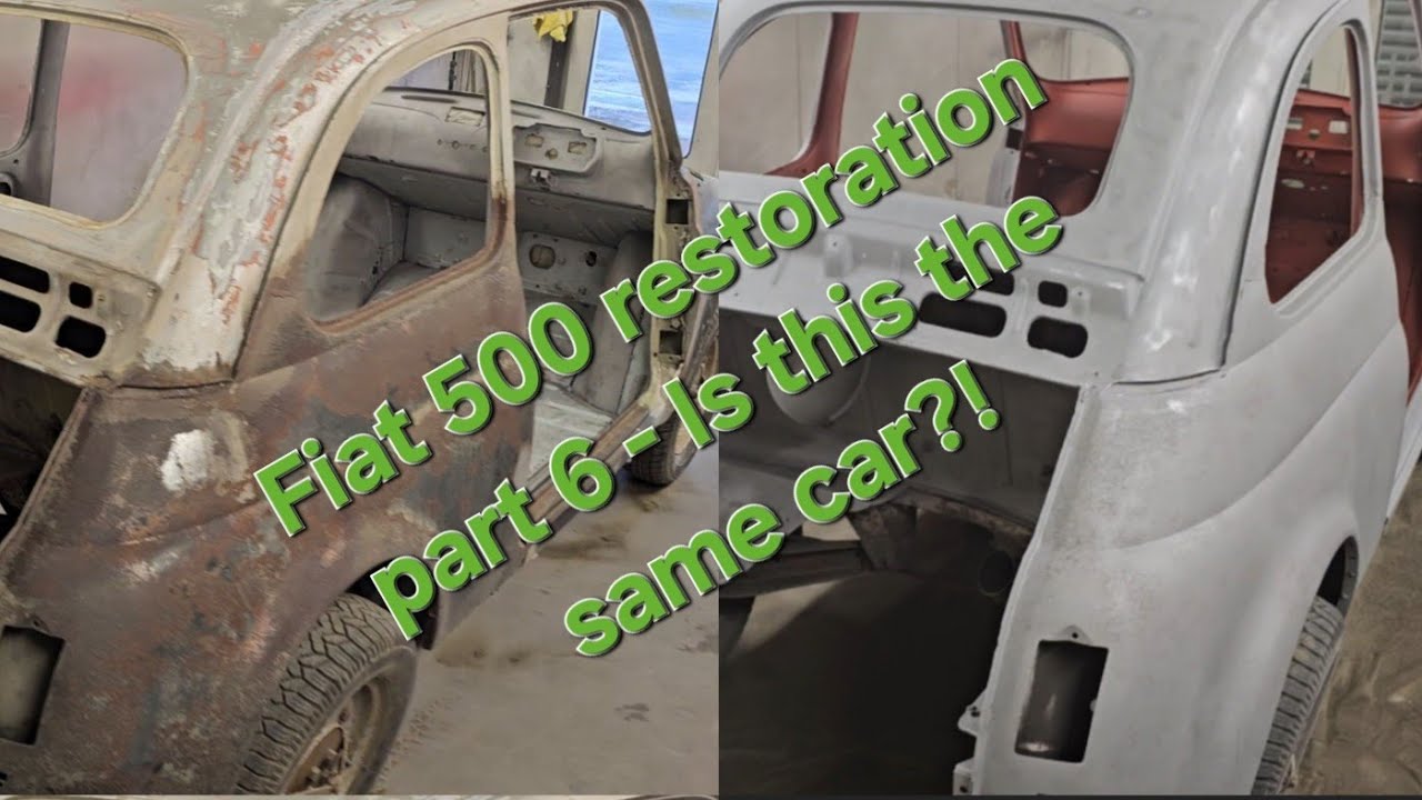 Classic Fiat 500 Restoration part 6 - Removing rust, sandblasting the exterior back to bare metal