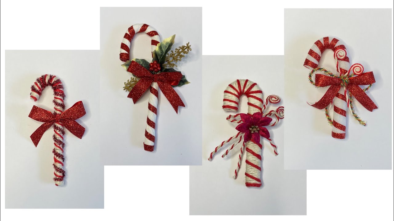 4 Candy Cane Christmas Ornaments/Christmas Decoration