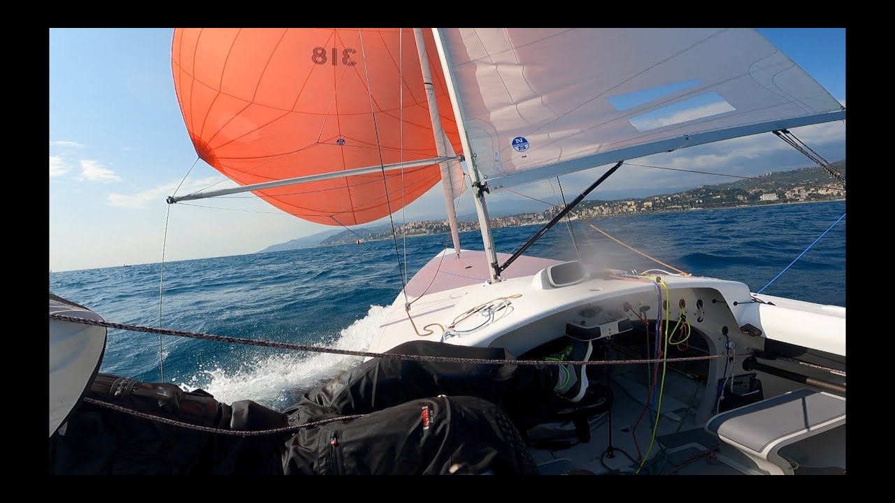 Dragon Sailing in Slow Motion POV Team 1quick1 SUI-318  in Imperia March 2021