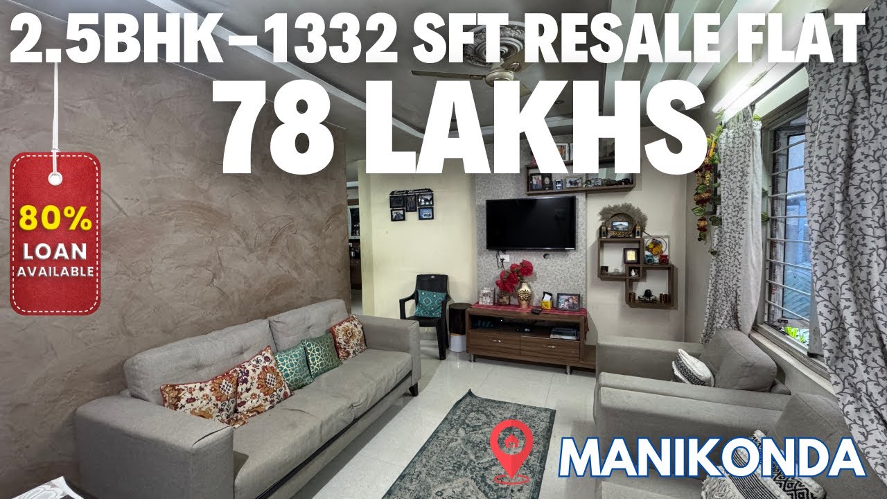 1332sft 2.5BHK Flat for Sale in Manikonda|Puppalaguda|East Facing |Hyderabad|Keyxo Properties..!