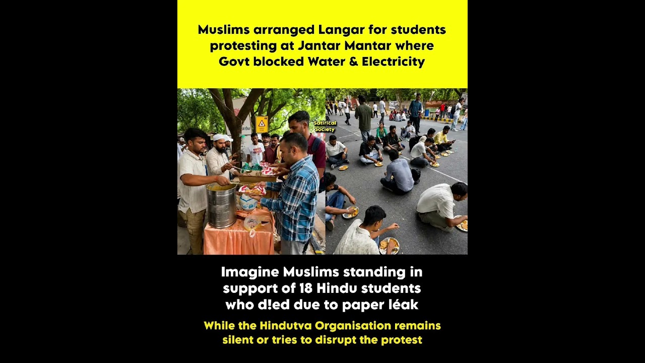 When Students Needed Support, Humanity Answered.❤️....#jantarmantar #studentprotest #humanity #godi