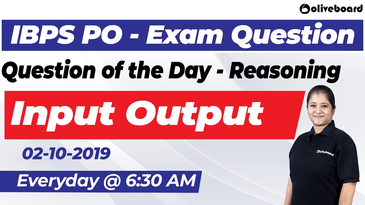 Input Output | IBPS PO | IBPS Clerk | Question of the Day