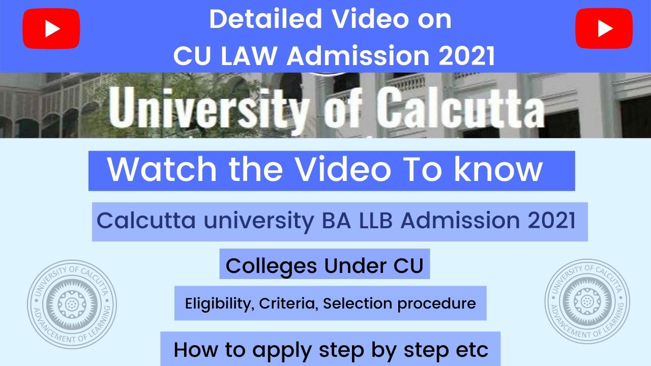 CU BA LLB Admission 2021: CU LAW admission form fill up 2021 , CU BA LLB Important Dates