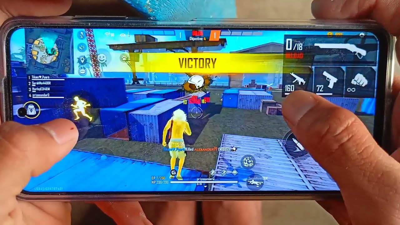 Poco x3 pro free fire gameplay test 2 finger handcam m1887 onetap headshot 240hz display smoothaf