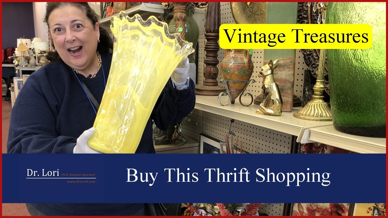 Buy This Vintage Thrift Store Shopping - Fire King, Murano, Lamps, Jewellery, Toys by Dr. Lori