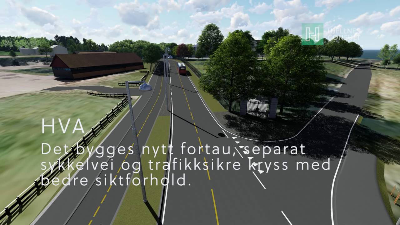 Sykkelvei med fortau på Bygdøy