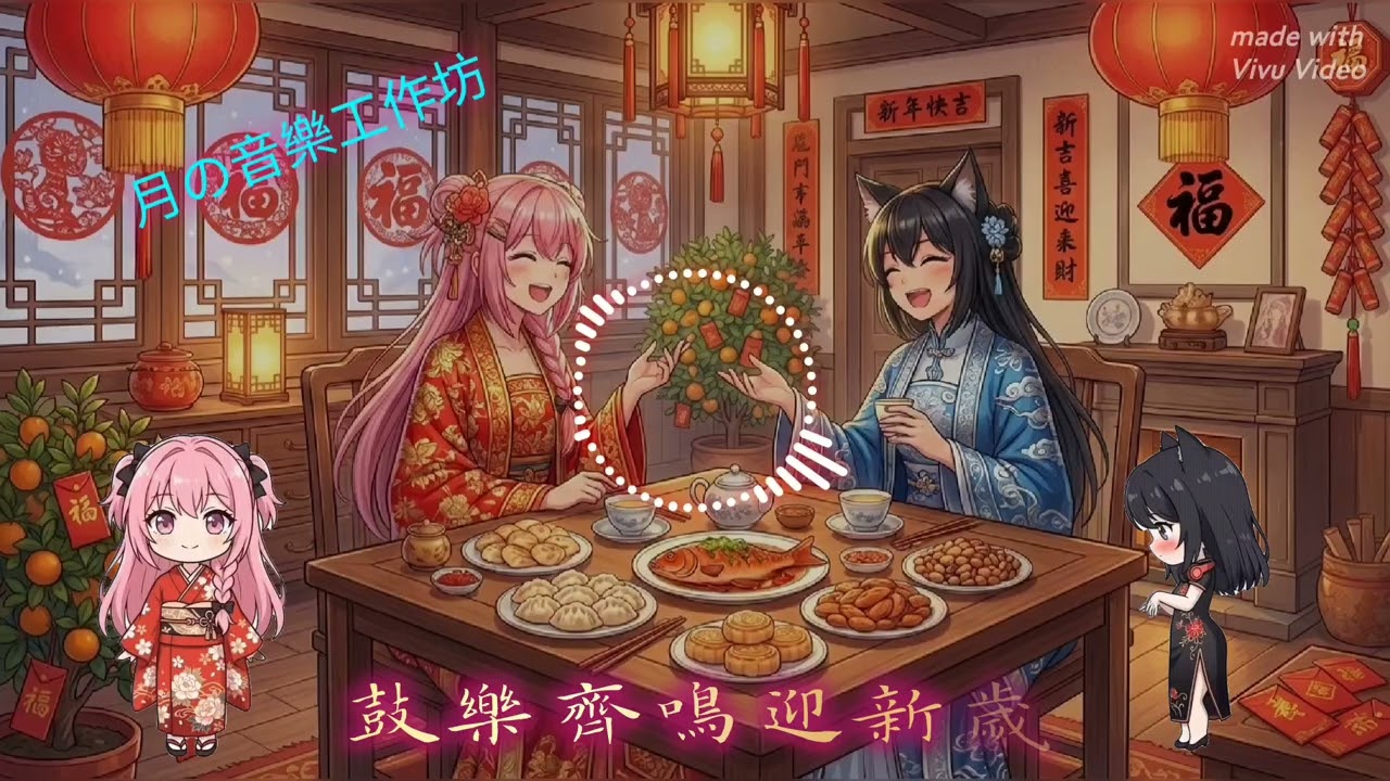 【電子音樂/Electronic Music/Yandere】月&蓮 -《春滿人間瑞氣來》【月の音樂工作坊】