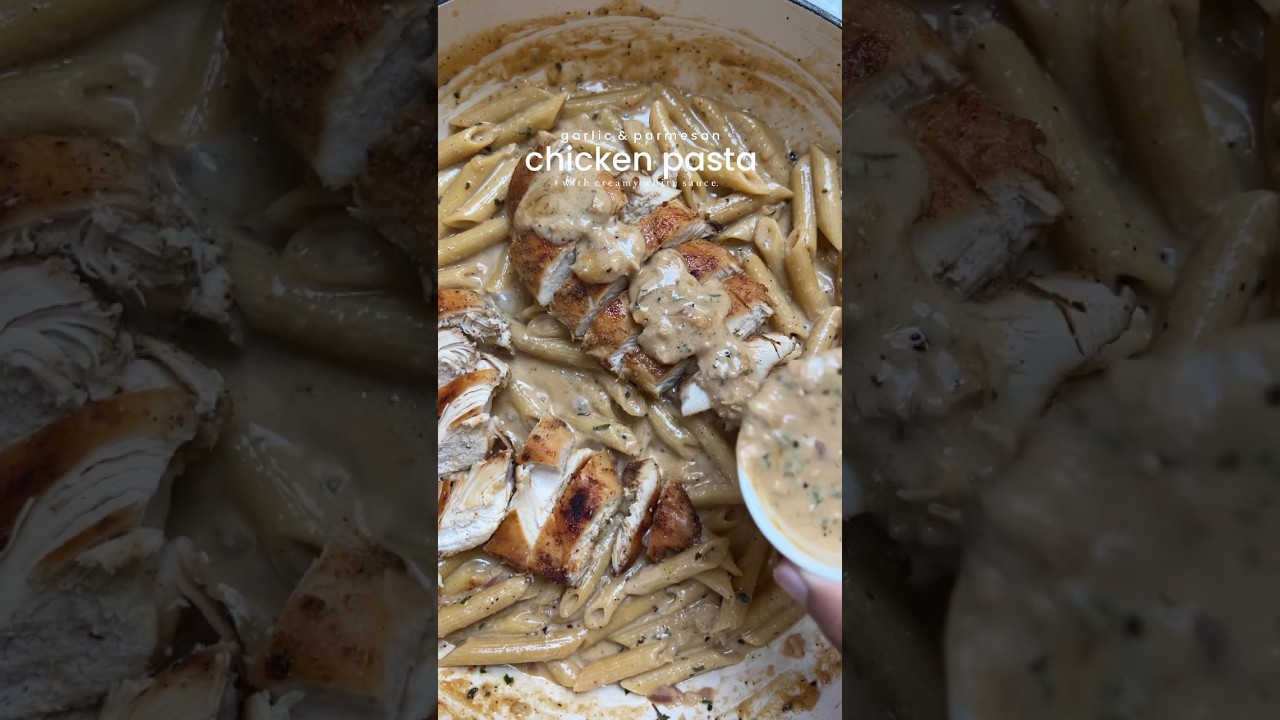 Creamy chicken pasta ( recipe in description)