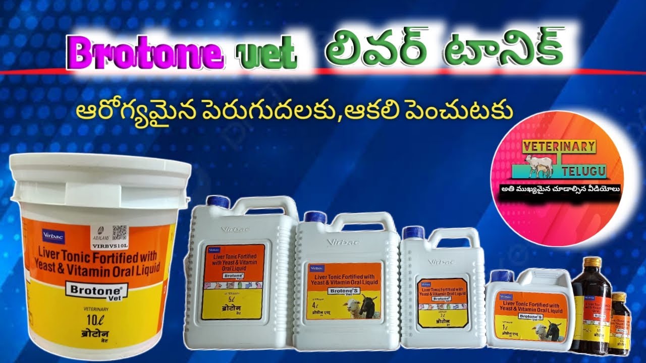 Brotone Liver tonic uses & dosage by veterinary telugu #veterinarymedicine #veterinary #livertonic