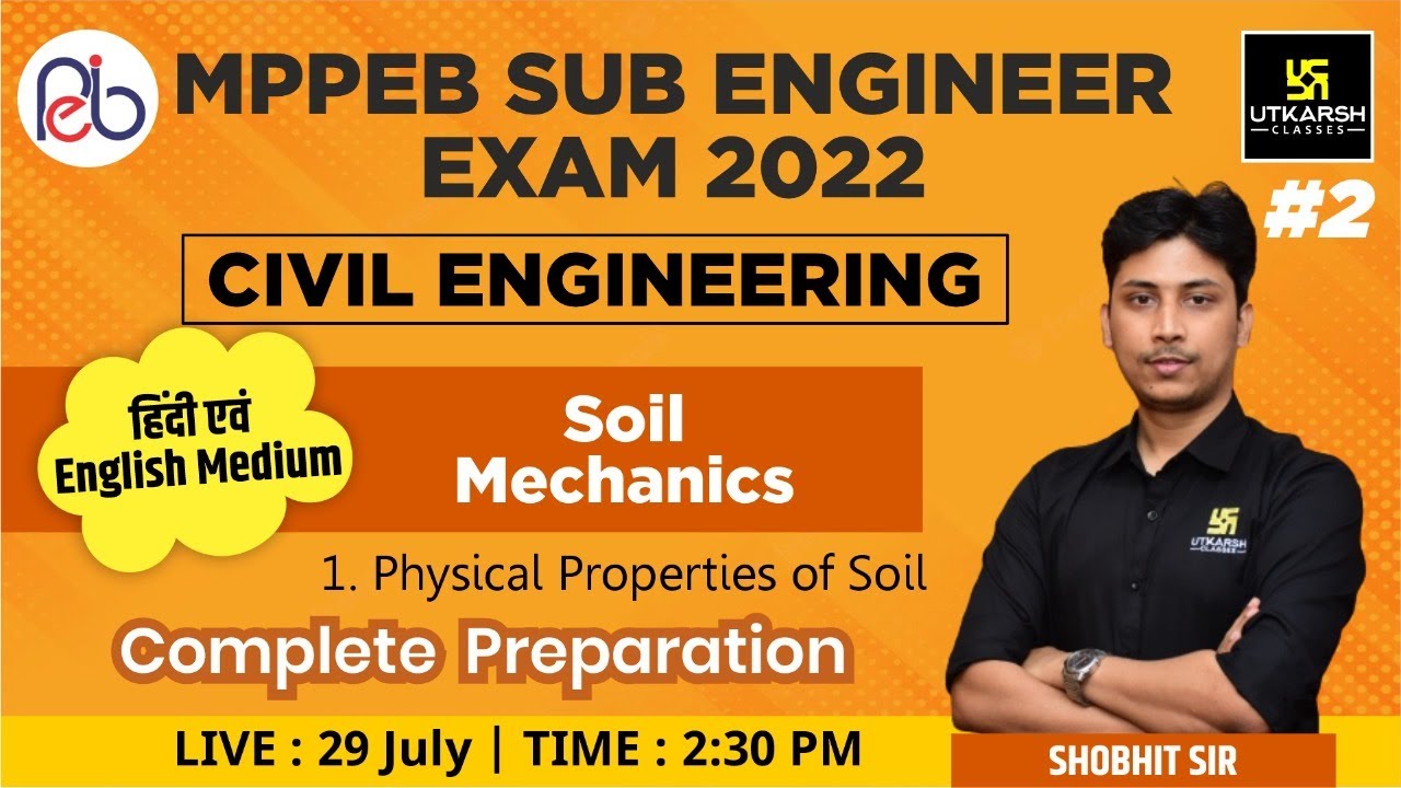 MPPEB Sub Engineer Exam | Soil Mechanics #2 | Civil Engineering | Complete Preparation | Shobhit Sir